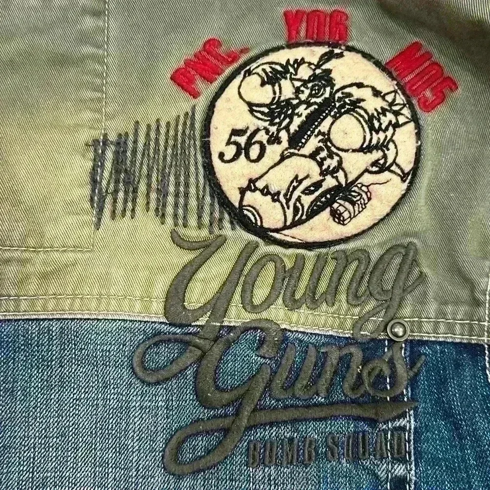 Parish Nation Grunge Army Vest - Y2K - size XL